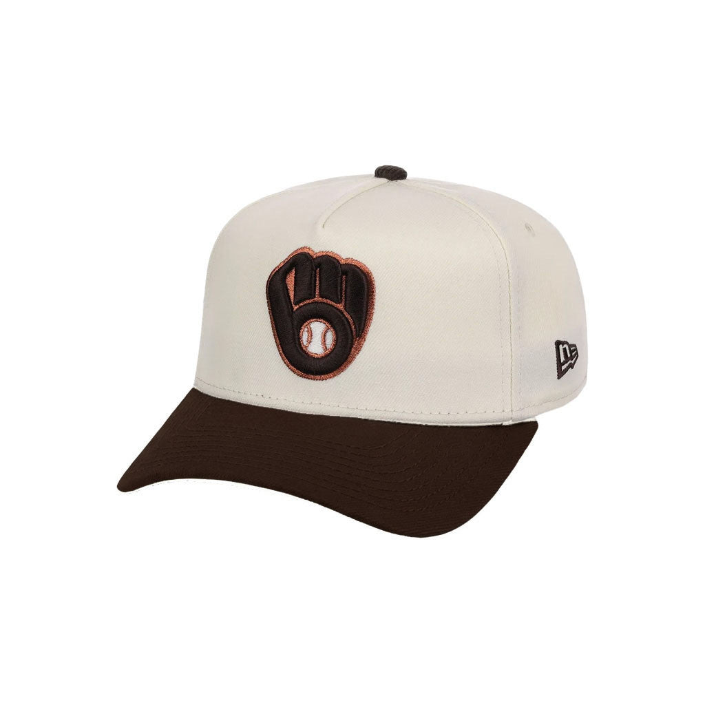 Lids Hat Drop Merch Milwaukee Brewers Chrome Walnut Hat Embroidered Baseball Fans Gifts - Merchluma
