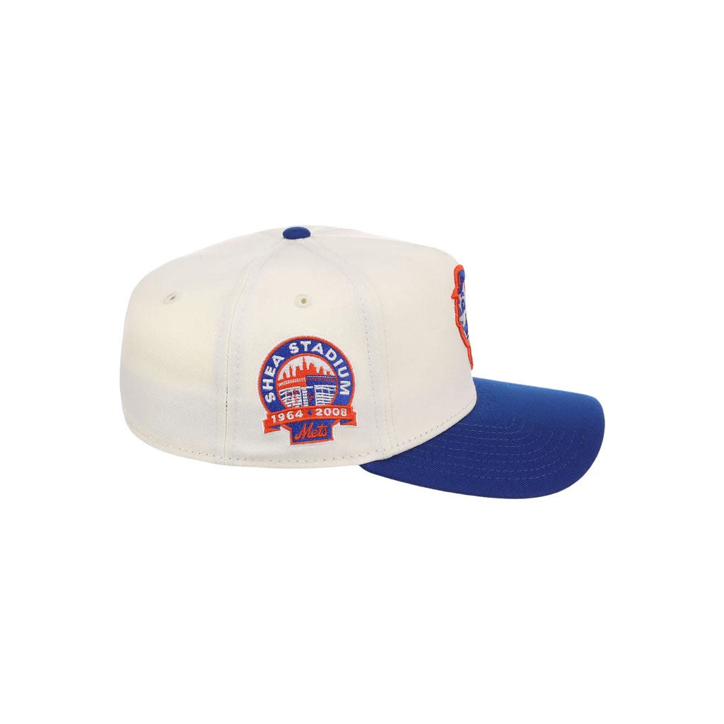 Lids Hat Drop Merch New York Mets Heritage Chrome Hat Royal And Natural Embroidered Cap - Merchluma
