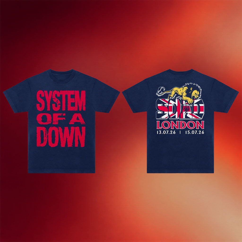 System Of A Down Merch 2026 SOAD London Event T-Shirt Navy Best Gift For Band Fans - Merchluma