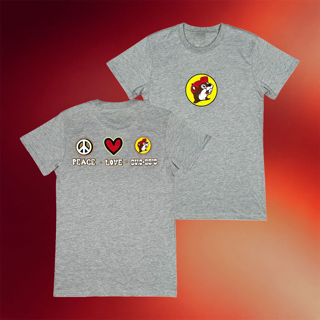 Buc Ee's Merch 2026 Peace Love Buc Ee's T-Shirt Unique Gift For Brothers - Merchluma