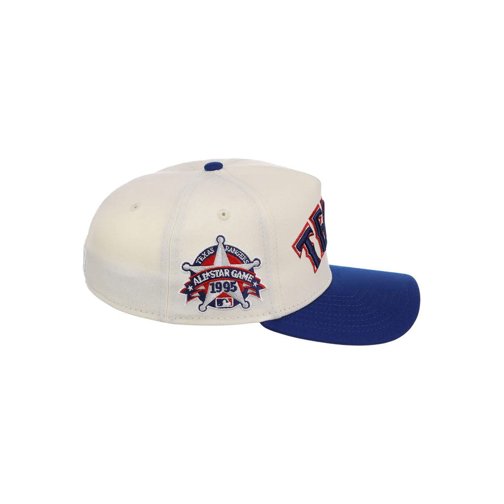 Lids Hat Drop Merch Texas Rangers Heritage Chrome Hat Royal And Natural Embroidered Cap - Merchluma