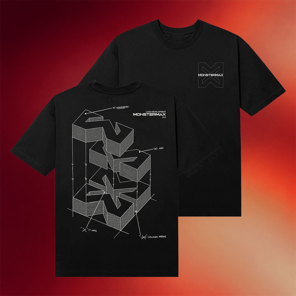 WhistlinDiesel Merch 2026 Monstermax Schematic Black T-Shirt Gifts For Boyfriend - Merchluma