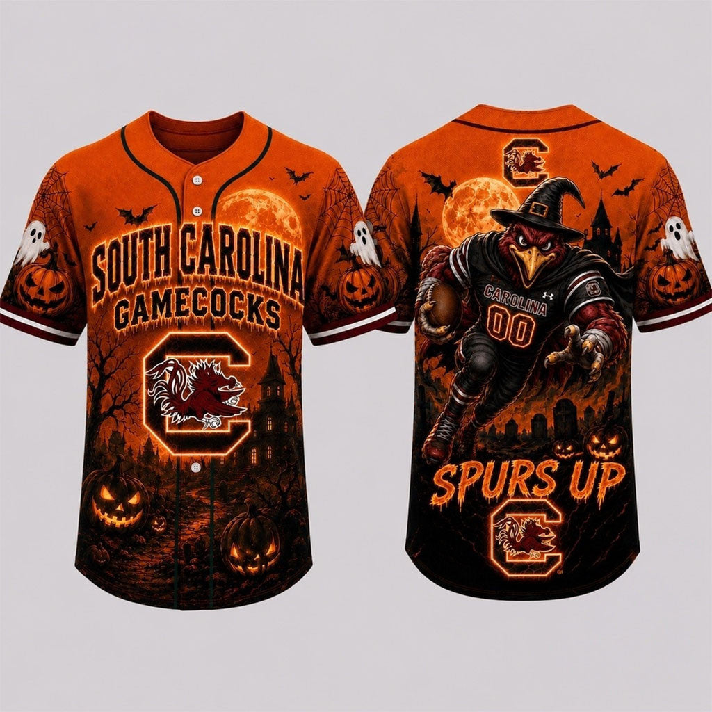South Carolina Gamecocks 2026 Haunted Night Halloween Baseball Jersey Gamecocks Merch Fan Gifts - Merchluma