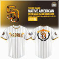 San Diego Padres 2026 Native American Heritage Striped Classic Jersey Padres Merch Fan Gifts - Merchluma