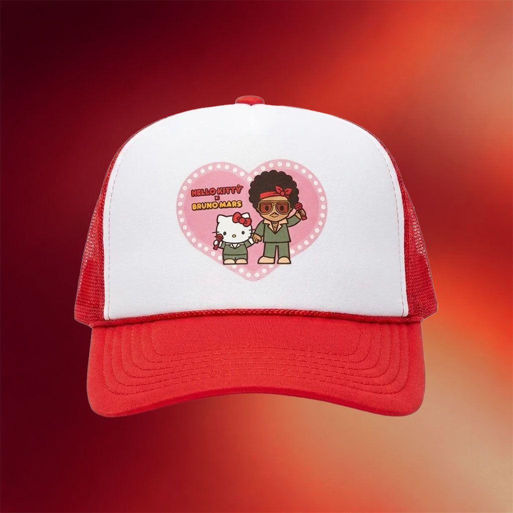 Bruno Mars Merch 2026 Bruno Mars X Hello Kitty Trucker Hat Bruno Mars Concert Merch Fan Gifts - Merchluma