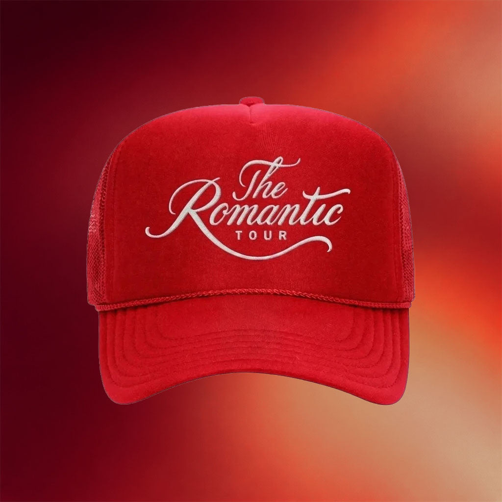 Bruno Mars Merch 2026 The Romantic Tour Red Trucker Hat Bruno Mars Concert Merch Fan Gifts - Merchluma