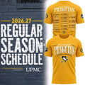 Pittsburgh Penguins 2026 27 Regular Season Schedule Yellow Shirt Pittsburgh Penguins Merch Gift - Merchluma