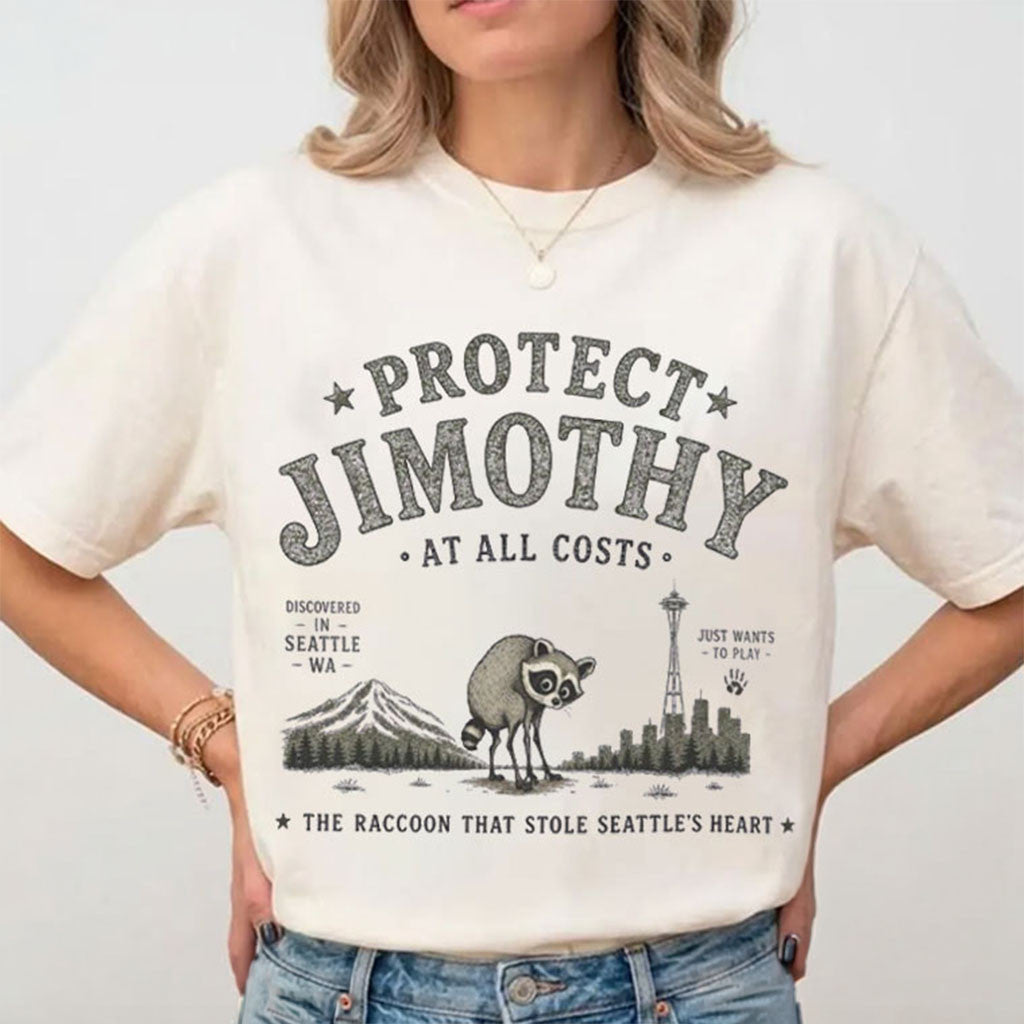 Protect Jimothy The Raccoon That Stole Seattle's Heart T-Shirt Jimothy Merch Gift For Fans - Merchluma