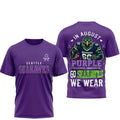 Seattle Seahawks Merch 2026 In August We Wear Purple Overdose Awareness Shirt Football Fan Gear - Merchluma