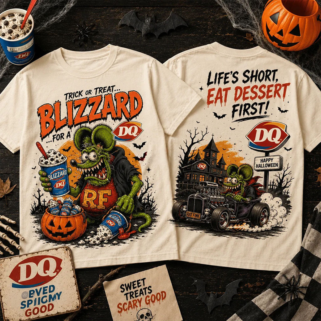 Rat Fink DQ Blizzard Halloween T-Shirt Trick Or Treat Shirt Halloween Inspired Gifts - Merchluma
