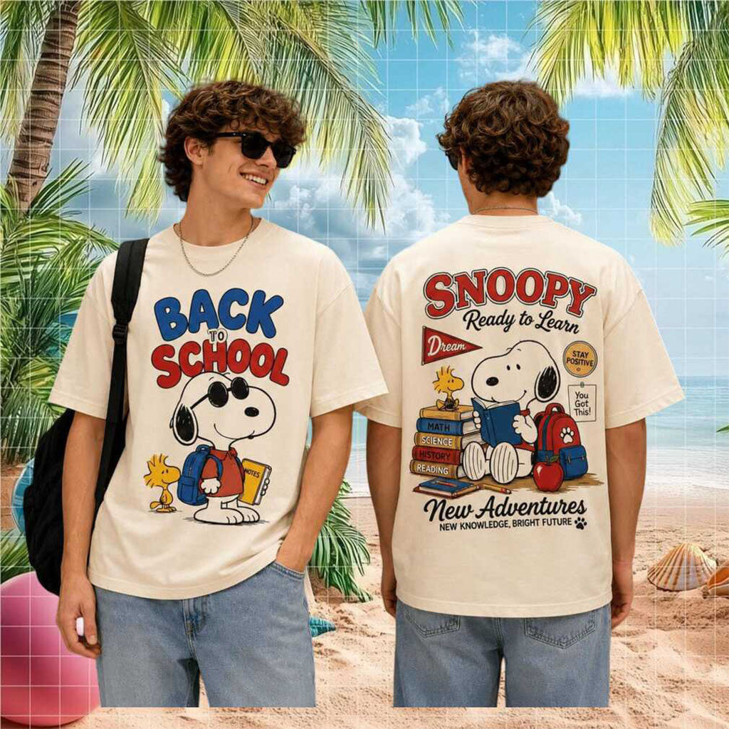 Snoopy Ready To Learn Back To School New Adventures T-Shirt Snoopy Merch Gift For Son - Merchluma