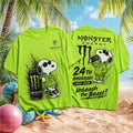 Monster Energy Drink Snoopy 24th Anniversary Unleash Beast T-Shirt Birthday Gift For Him - Merchluma