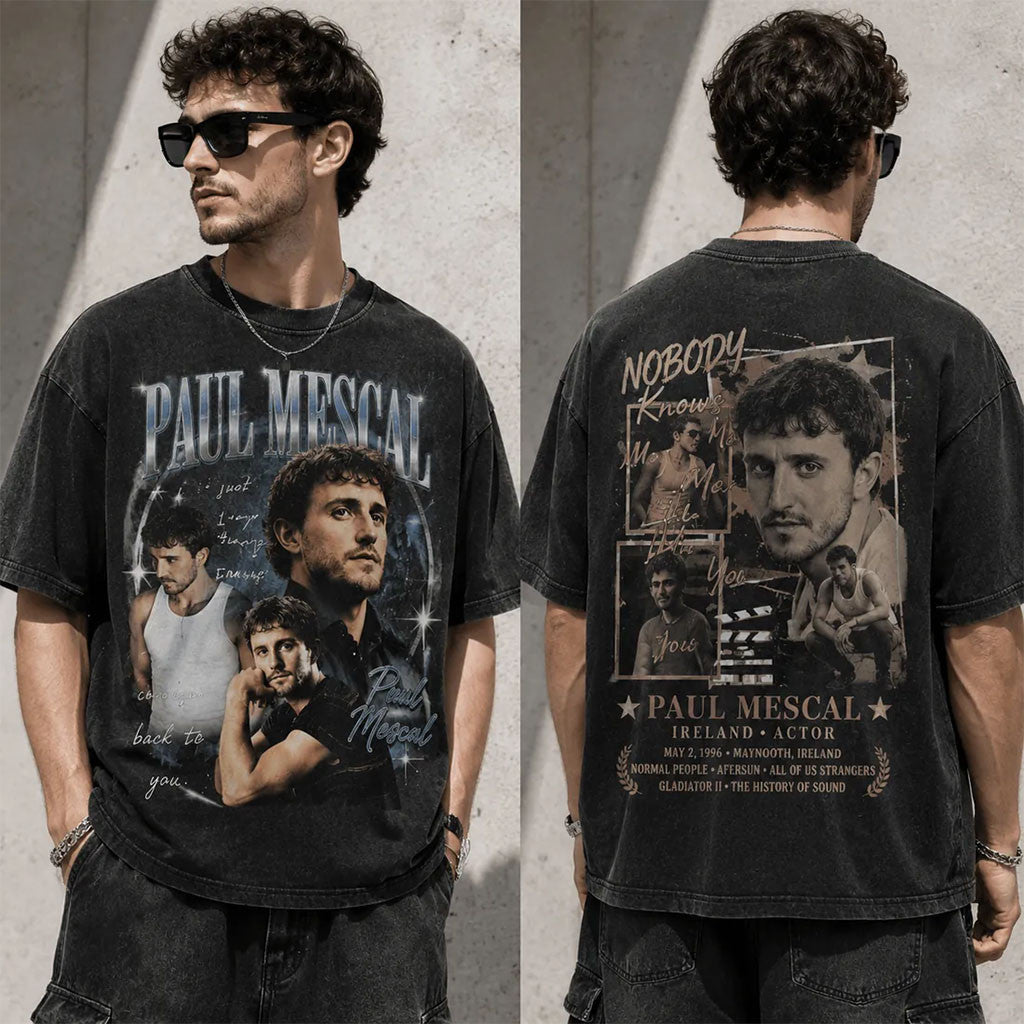 Paul Mescal Ireland Actor Retro T-Shirt 2026 Paul Mescal Merch Gift Ideas For Fans - Merchluma