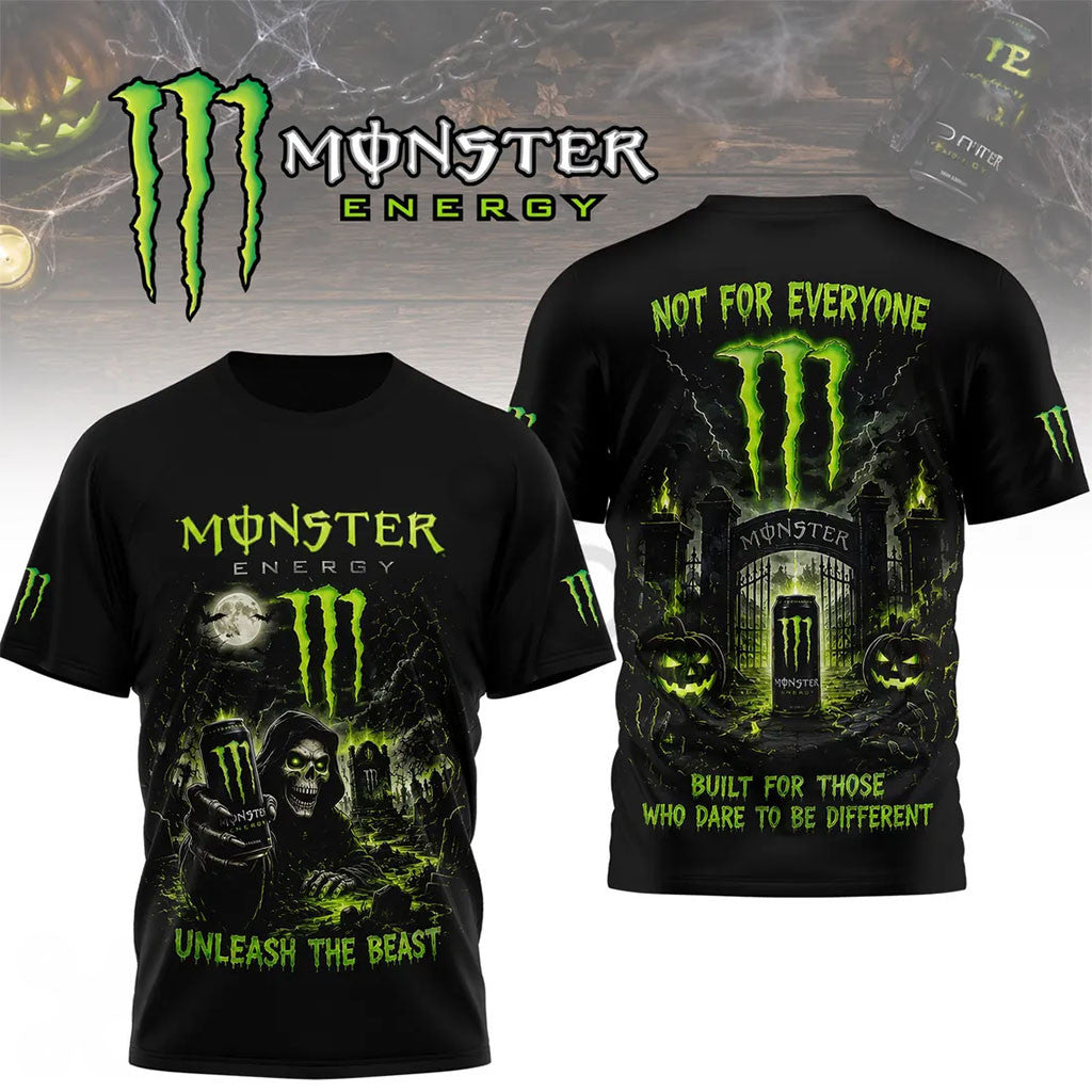 Monster Energy Halloween Unleash The Beast T-Shirt Not For Everyone Shirt Halloween Gift Ideas - Merchluma