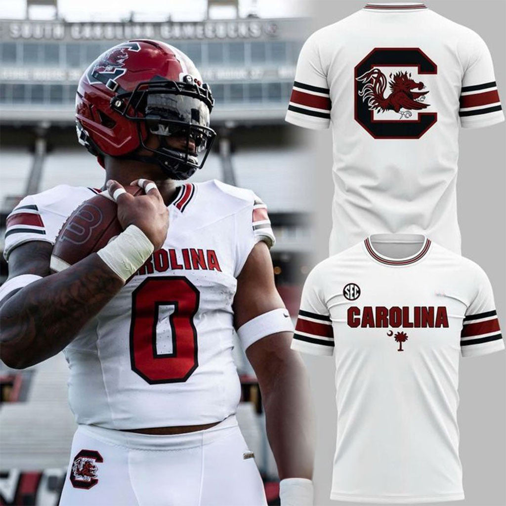 South Carolina Gamecocks New 2026 White Uniform Shirt SC Gamecocks Merch Football Fan Gifts - Merchluma