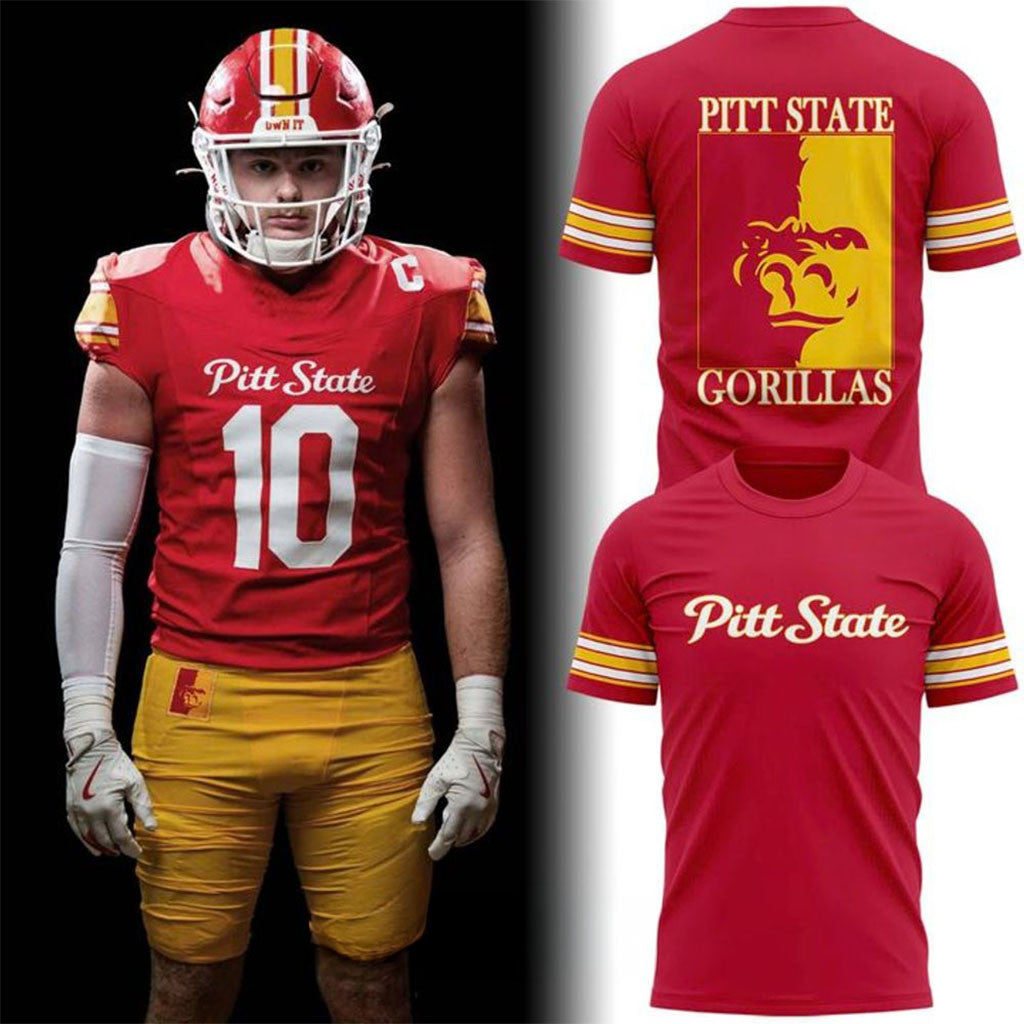 Pittsburg State Gorillas Football 2026 Uniform Shirt Pittsburg State Gorillas Merch Fan Gifts - Merchluma