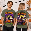 Snoopy X Courage The Cowardly Dog Olive Halloween T-Shirt Snoopy Merch Good Halloween Gifts - Merchluma