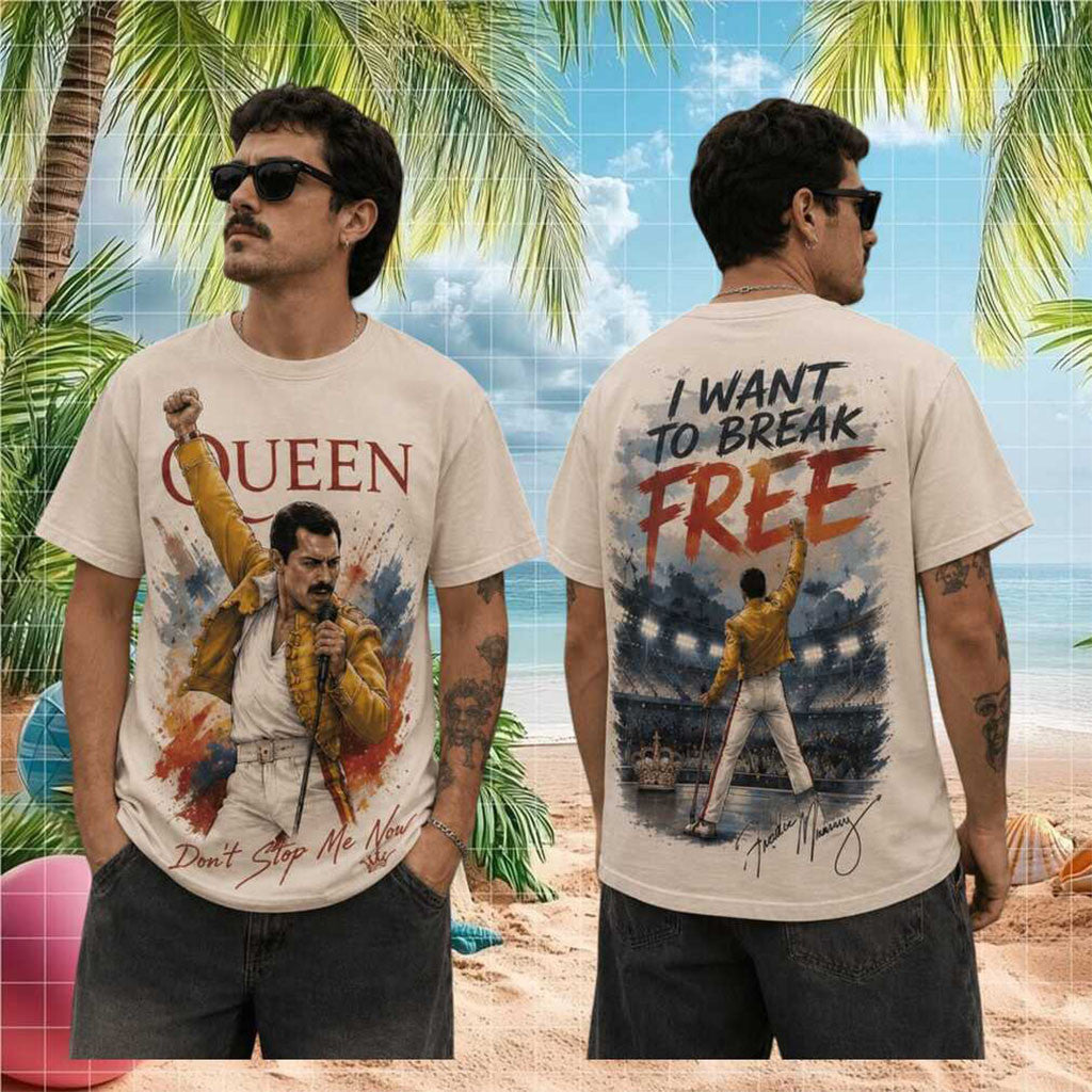 Queen Freddie Mercury I Want To Break Free Rock Band T-Shirt Freddie Mercury Merch Fan Gifts - Merchluma