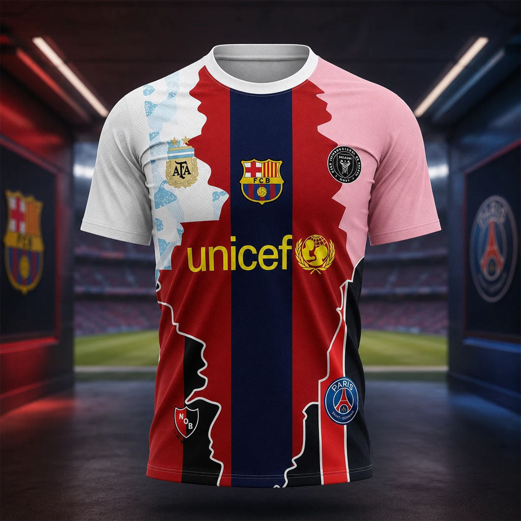 Lionel Messi Career Journey Club Matchup Jersey Lionel Messi Merch Gift For Football Lovers - Merchluma