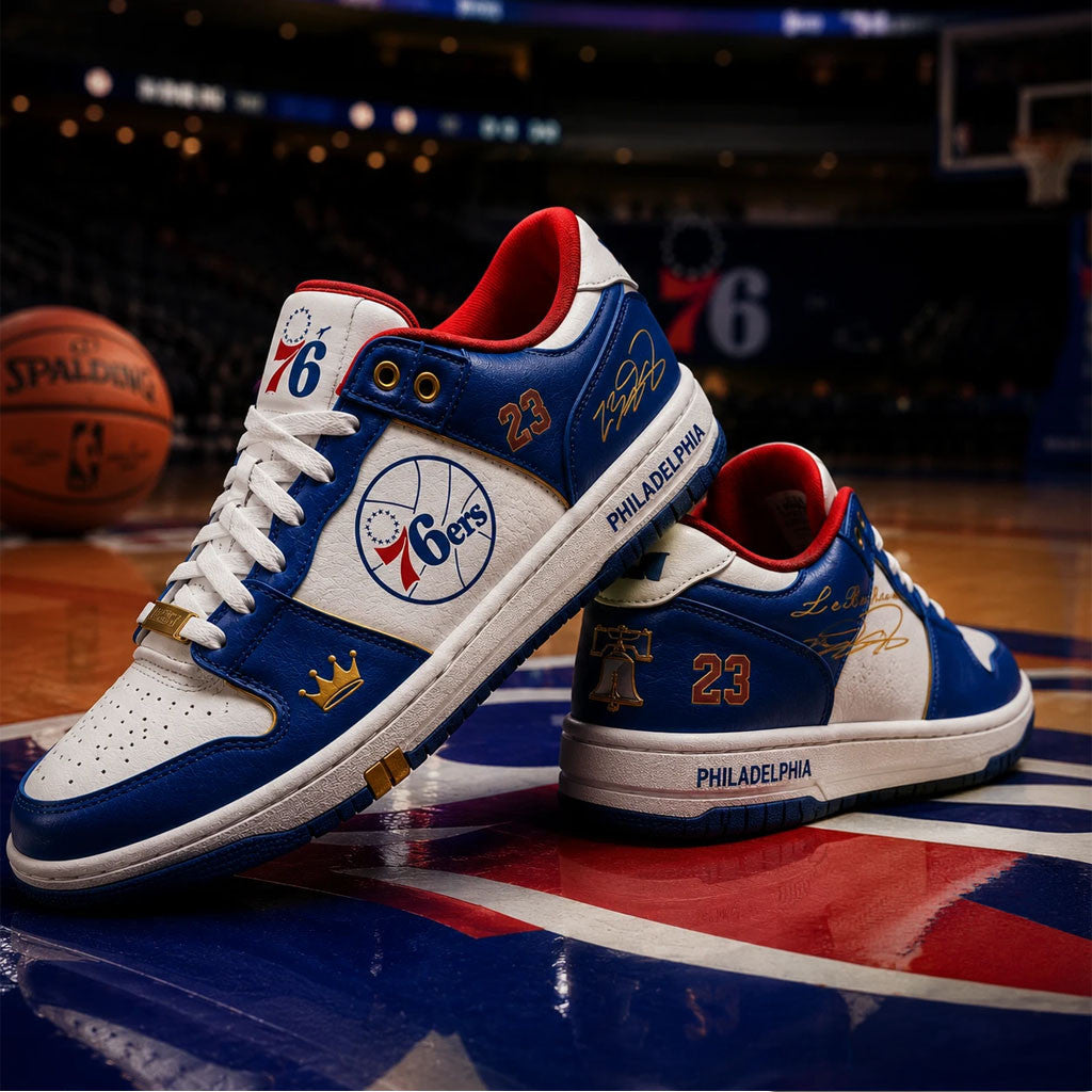 LeBron James Philadelphia 76ers Player Shoes Sneakers #23 LeBron James Merch Signature Gifts - Merchluma