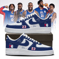 LeBron James Philadelphia 76ers Signature Blue Shoes Sneakers #23 LeBron James Merch Best Gifts - Merchluma