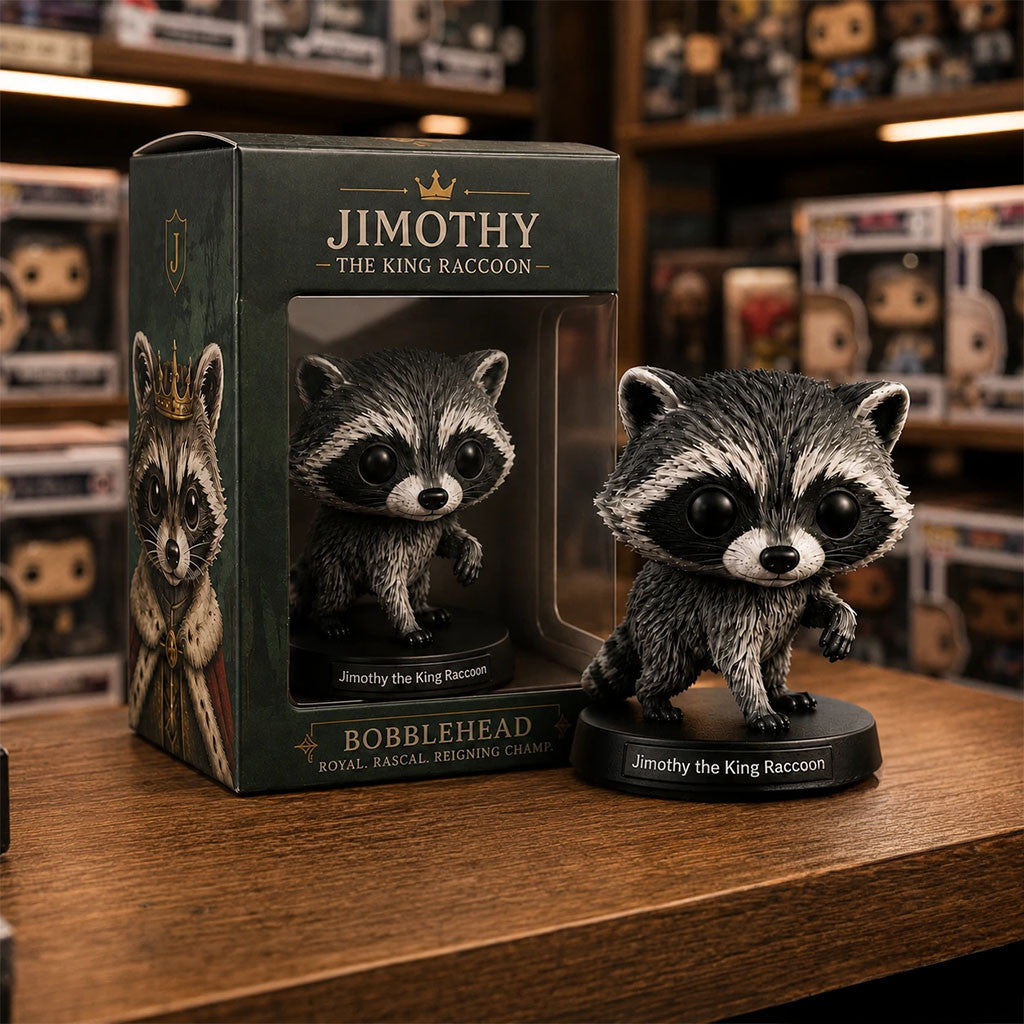 Jimothy The King Raccoon Funko Pop Funny Viral Animal Meme Merch Gift For Besties - Merchluma
