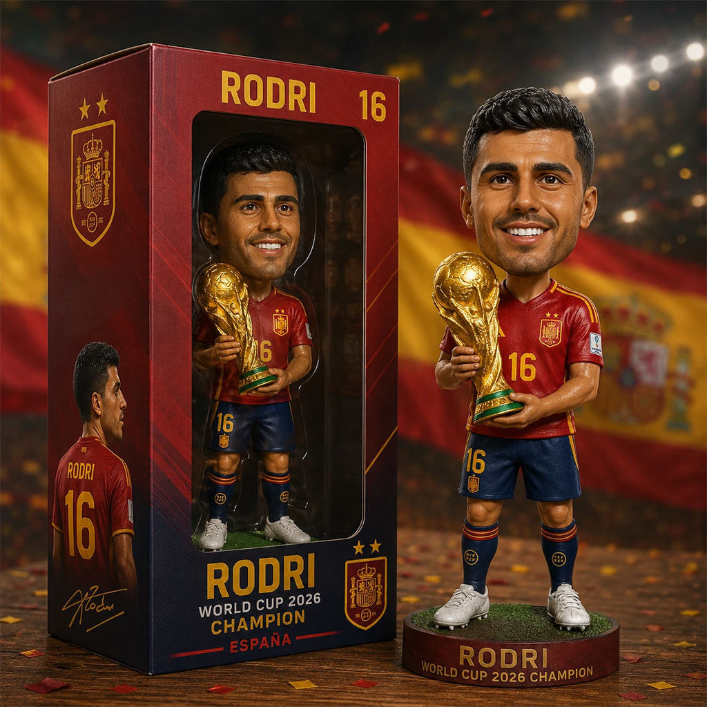 Spain National Football Team Rodri World Cup 2026 Champion Funko Pop Spain FIFA Winner Merch - Merchluma