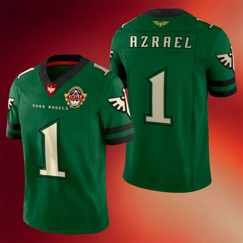 Warhammer Merch 2026 Warhammer 40000 Dark Angels Sports Jersey Shirt #1 Azrael Jersey Gifts - Merchluma