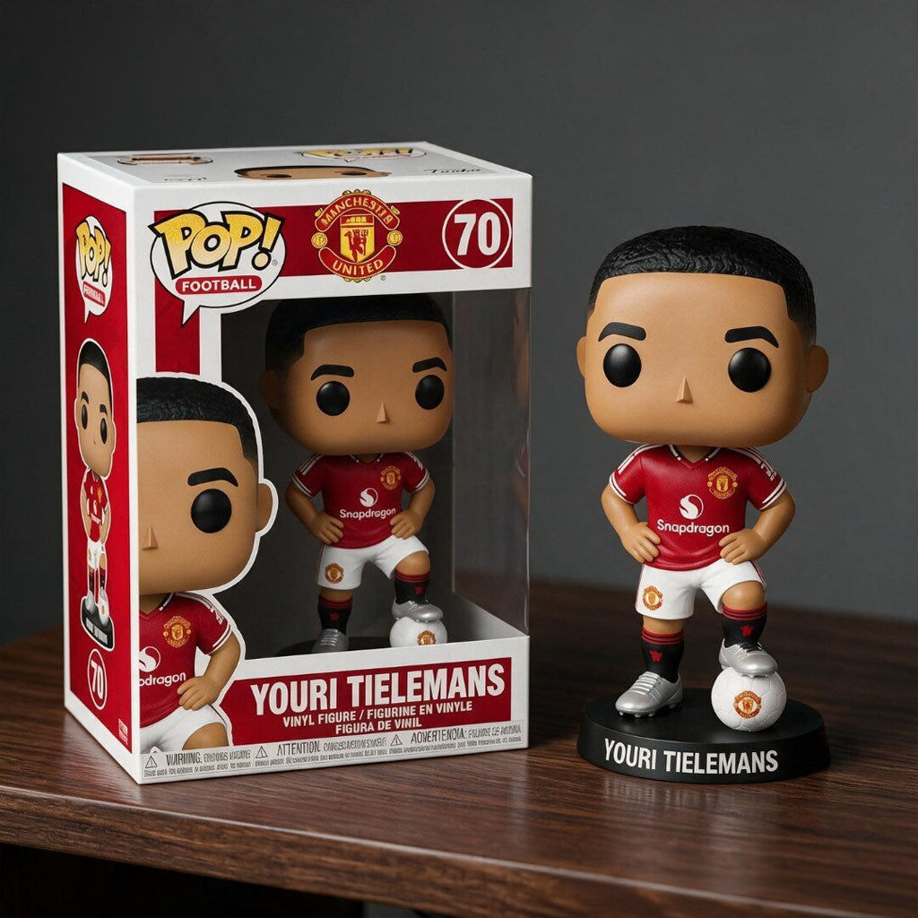 Youri Tielemans Manchester United Uniform Funko Pop Youri Tielemans Merch Football Fan Gifts - Merchluma