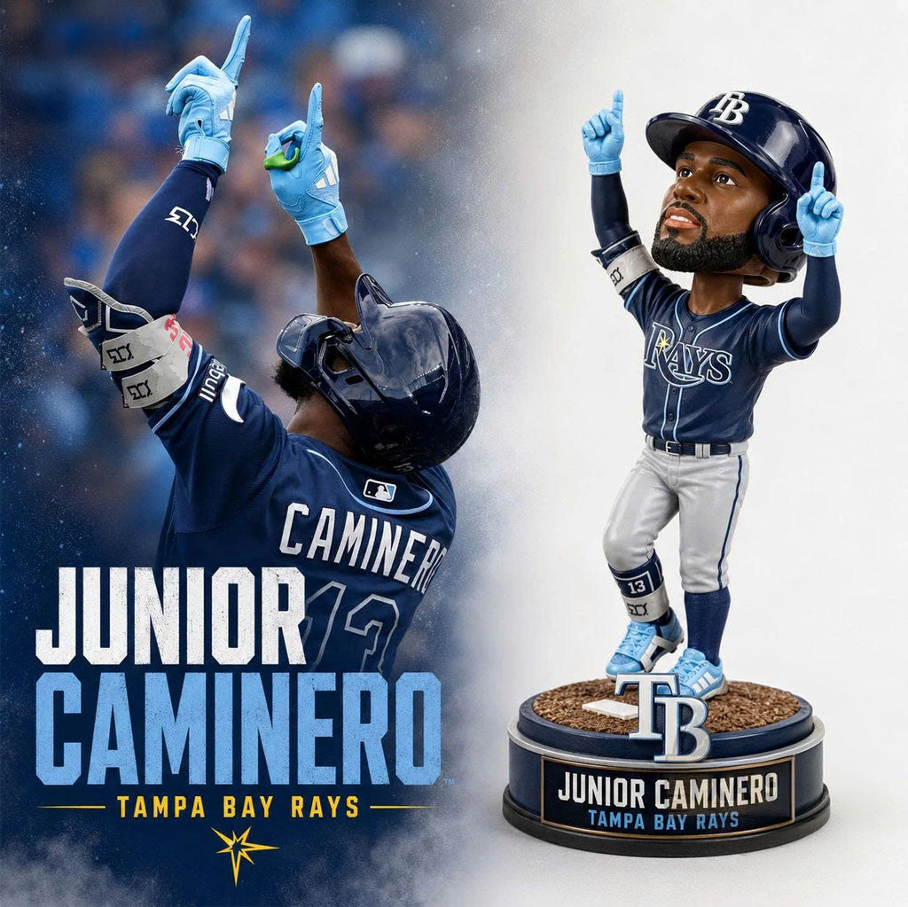 Junior Caminero Tampa Bay Rays 2026 Tribute Funko Pop Rays Merch Gift For Baseball Fans - Merchluma