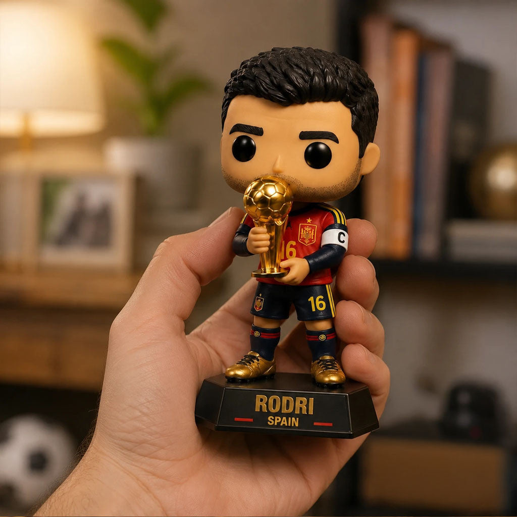 Spain Rodri FIFA World Cup 2026 Golden Ball Funko Pop Spain Champions Merch Gift For Fans - Merchluma
