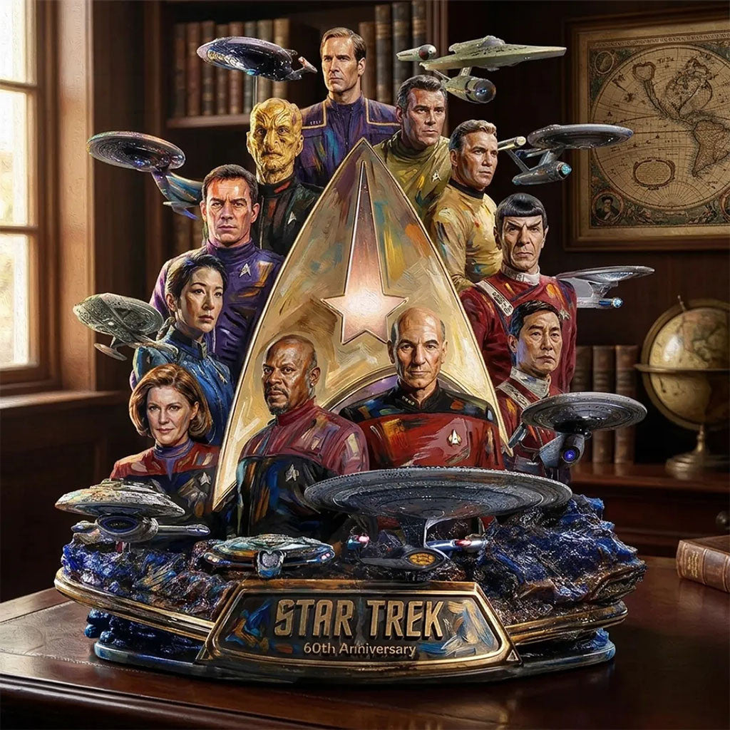 Star Trek 60th Anniversary Acrylic Plaque Star Trek Merch Display Decor Ideas Gift For Fans - Merchluma