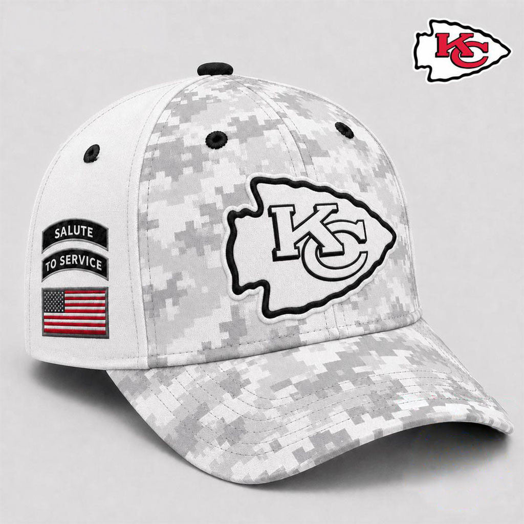 Kansas City Chiefs 2026 Salute To Service Digital Camo Hat KC Chiefs Merch Gift For Veteran - Merchluma