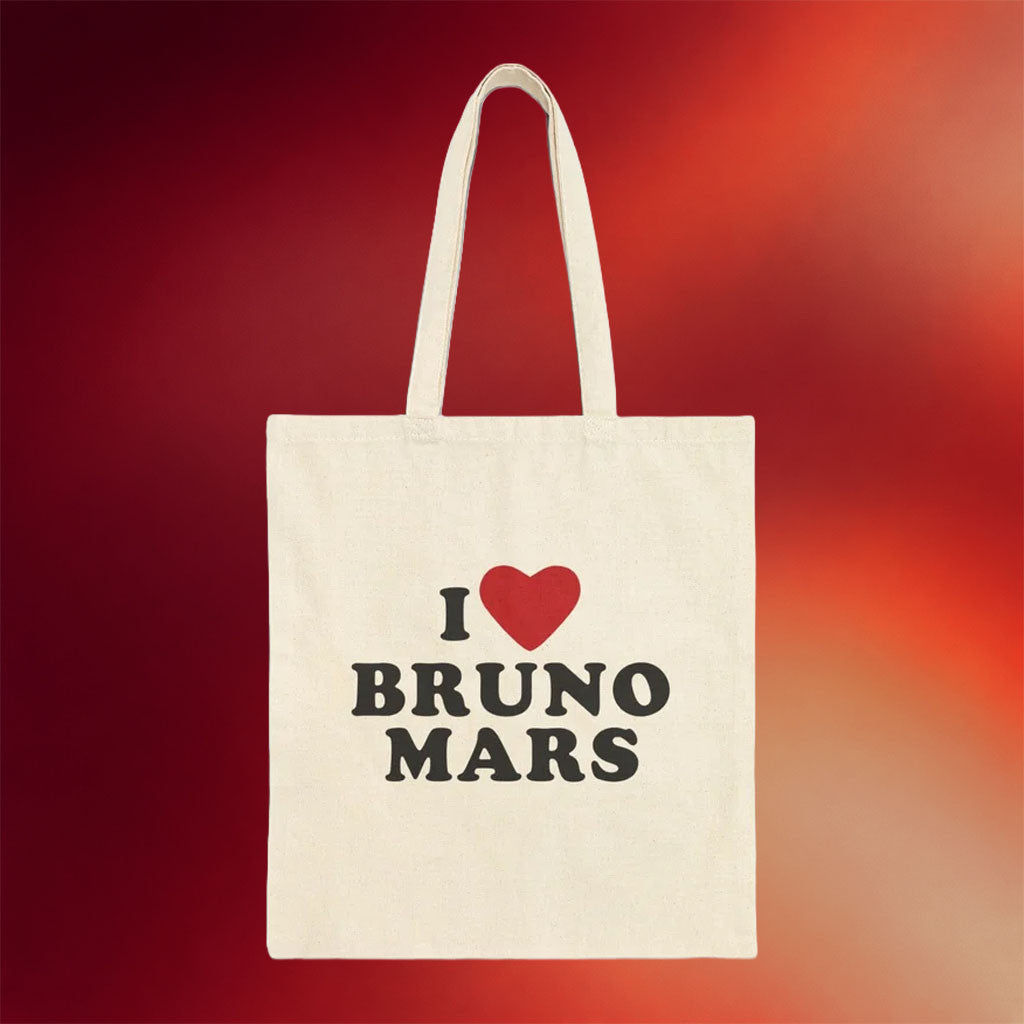 Bruno Mars Merch 2026 I Heart Bruno Mars Tote Bag Bruno Mars Tour Merch Gift For Music Lover - Merchluma