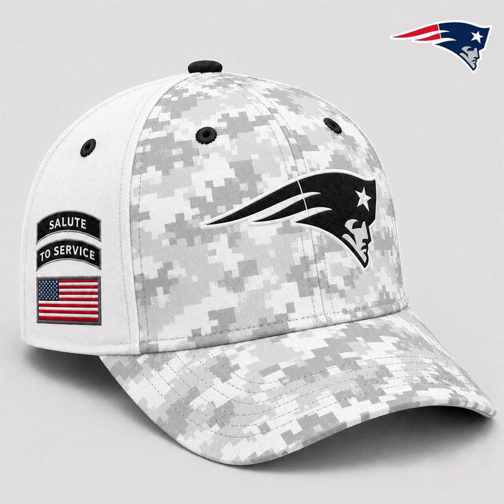 New England Patriots 2026 Salute To Service Digital Camo Hat Patriots Merch Football Fan Gifts - Merchluma