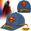 Personalized Superman Logo Hat Superman Merch Best Gift For Movie Lover Gift For Son - Merchluma