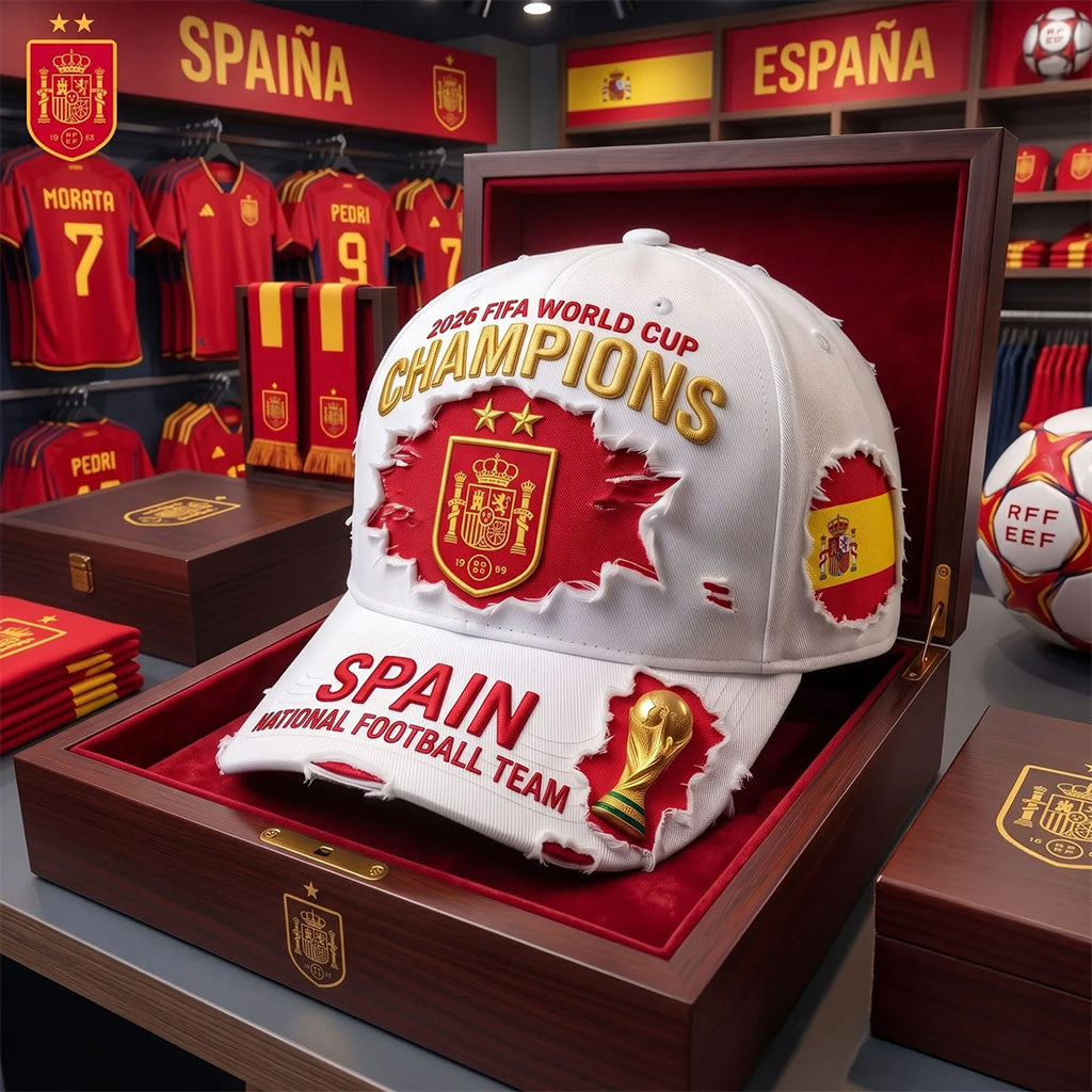 Spain National Football Team 2026 FIFA World Cup Champions Distressed Hat Spain Winner Merch - Merchluma