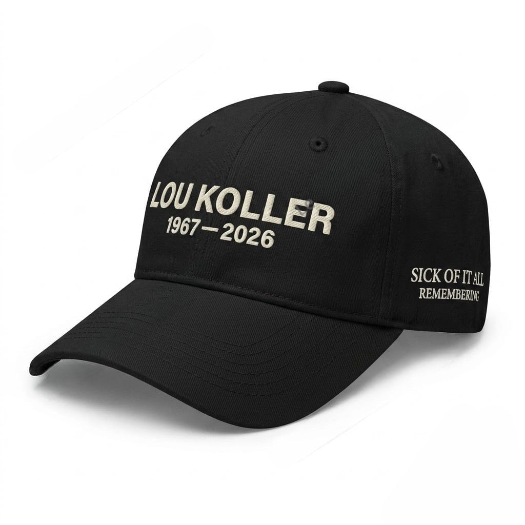 Lou Koller Sick Of It All 1967 2026 Remembering Hat Embroidered Lou Koller Merch Memorial Gift - Merchluma