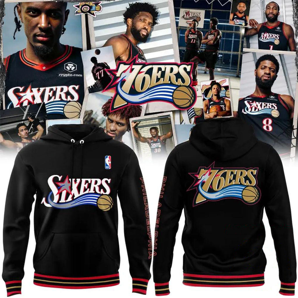 Philadelphia 76ers Back In Black 2026 Hoodie Sixers Hoodie 76ers Merch Gift For Basketball Fans - Merchluma