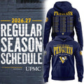 Pittsburgh Penguins 2026 27 Regular Season Schedule Navy Hoodie Pittsburgh Penguins Merch - Merchluma