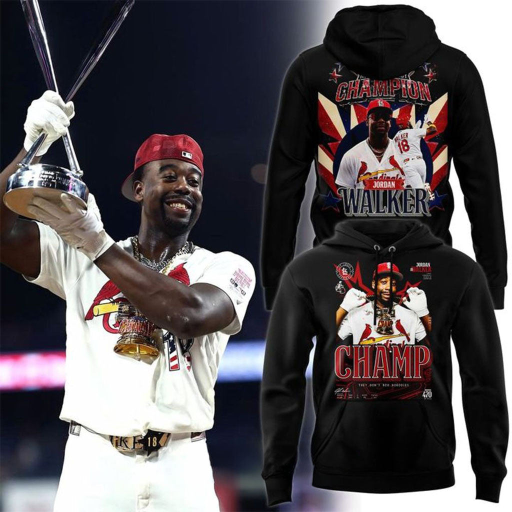 St Louis Cardinals Jordan Walker's Home Run Derby Champions Hoodie St Louis Cardinals Merch - Merchluma
