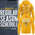 Pittsburgh Penguins 2026 27 Regular Season Schedule Yellow Hoodie Pittsburgh Penguins Merch - Merchluma