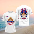 Buffalo Bills One Piece Luffy Anime Football Shirt Buffalo Bills Merch Gift For Football Lovers - Merchluma