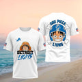 Detroit Lions One Piece Luffy Anime Shirt Detroit Lions Merch Football Fan Gear Gift Ideas - Merchluma
