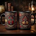 Guns N Roses Stained Glass Mug Hard Rock Legends Coffee Cup GNR Merch Gift For Music Lovers - Merchluma