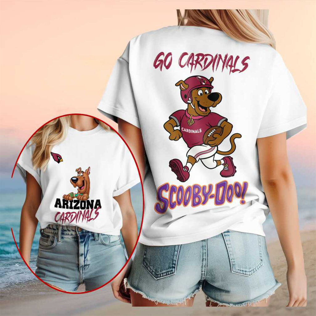 Arizona Cardinals Scooby Doo Football Cartoon Shirt Arizona Cardinals Merch Present For Fans - Merchluma