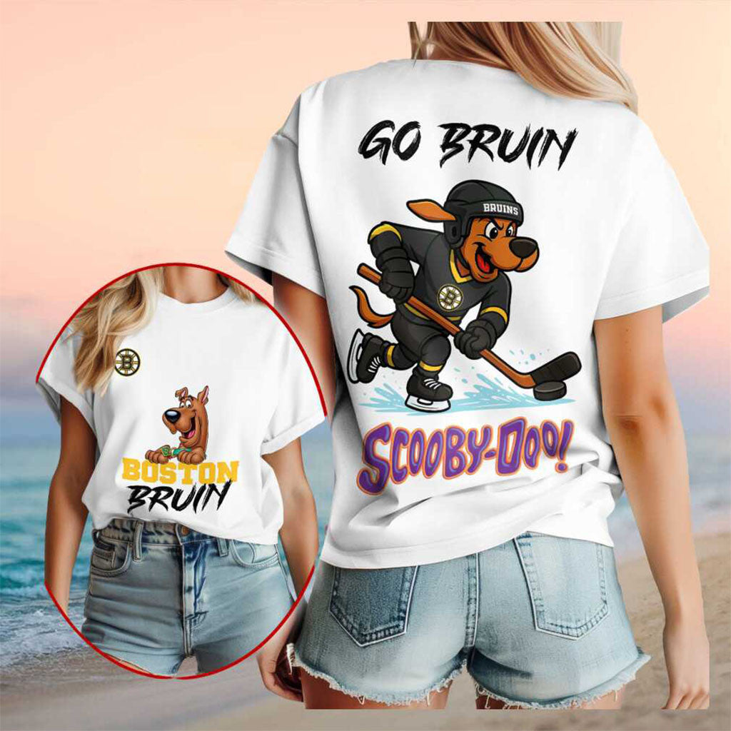 Boston Bruins Scooby Doo Hockey Mascot Go Bruins Shirt Boston Bruins Merch Hockey Fan Gifts - Merchluma