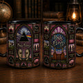 Pink Floyd Dark Side Of The Moon Stained Glass Accent Mug Pink Floyd Merch Gift For Band Fans - Merchluma
