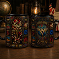 Van Halen Rock Band Stained Glass Accent Mug Van Halen Merch Best Gift For Brothers - Merchluma