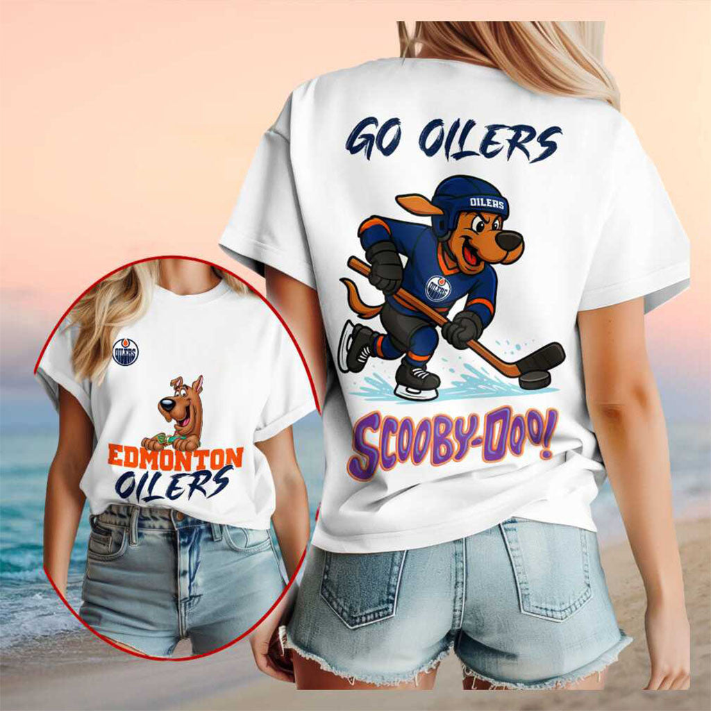 Edmonton Oilers Scooby Doo Hockey Mascot Go Oilers Shirt Edmonton Oilers Merch Fan Gifts - Merchluma